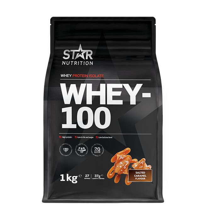 WHEY-100, 1 kg, Salted Caramel Whey-100 Vassleprotein 1 kg Salted Caramel
